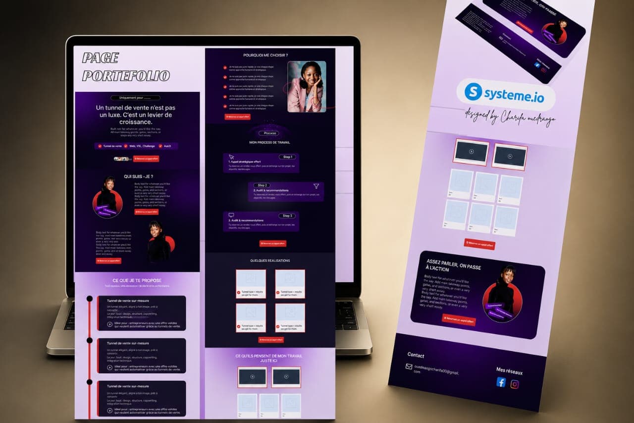 Page portfolio & services